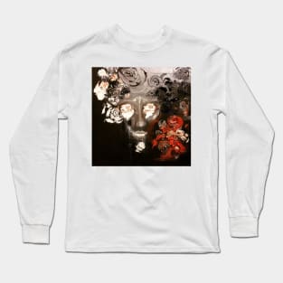 Silver flowers and eyes wide open Long Sleeve T-Shirt